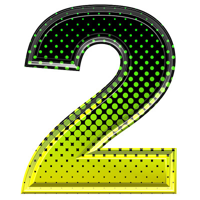 半色调3d数字2