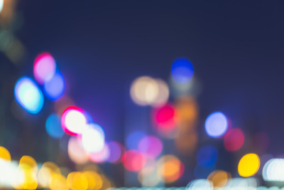 灯光夜景城市散景抽象背景