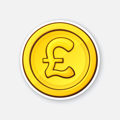 英镑金币贴纸