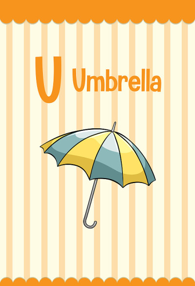 字母U代表雨伞