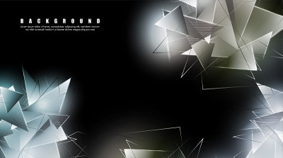 abstract background with glowing triangles that ov