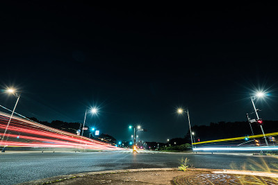 晚上路