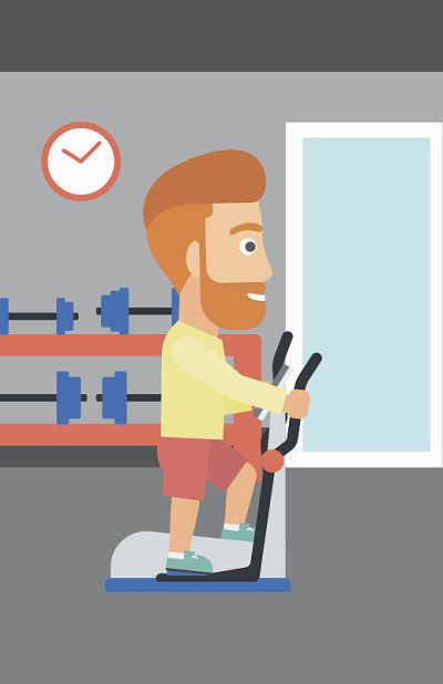 Man making exercises