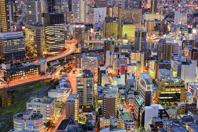 日本大阪的天际线