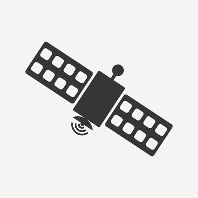 卫星图标。矢量图