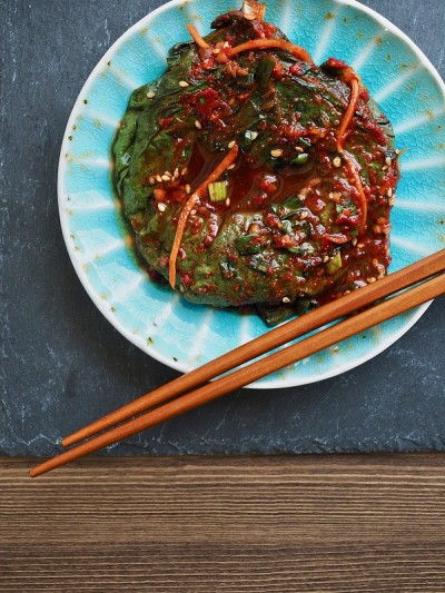 韩国食品，紫苏叶，芝麻叶酱油