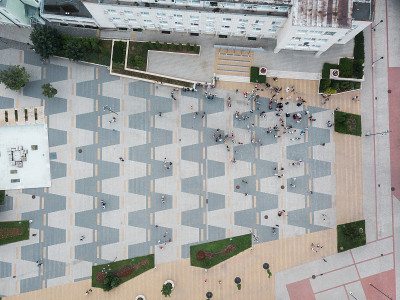 城市广场鸟瞰图