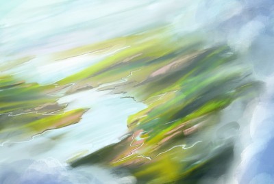 鸟瞰大地和高山