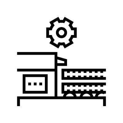 生产螺纹线图标矢量插图