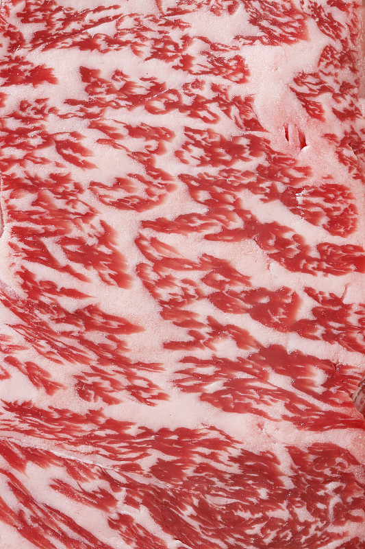 大理石的神户牛肉