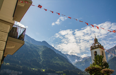 Champery, Valais Canton，瑞士阿尔卑斯山，瑞士(夏季)
