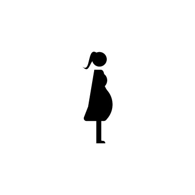 女人图标。怀孕的女人。矢量插图。