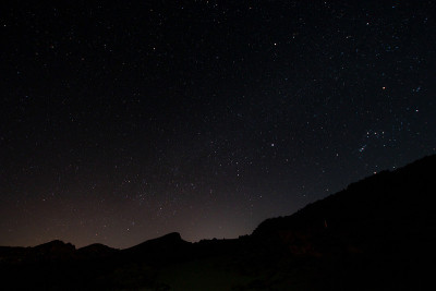 特内里费岛泰德火山的夜景照片。