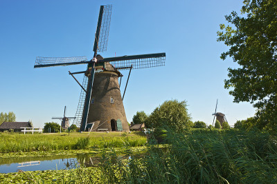 风车在Kinderdijk