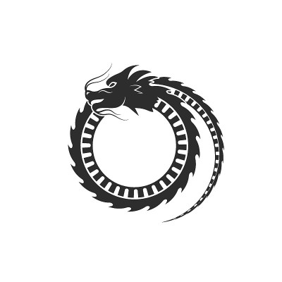 龙图标矢量插图设计