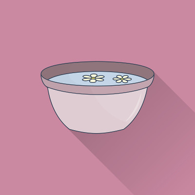 水疗中心平面图标。