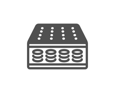 床垫口袋弹簧图标。骨科簧撑垫征。向量