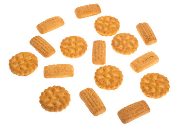 孤立的意大利黄油饼干