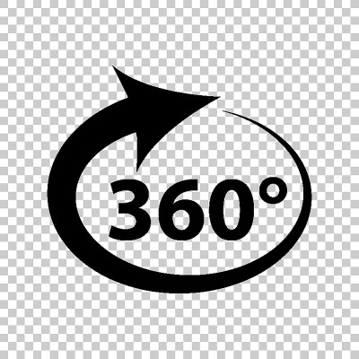 360度-绿色矢量图标