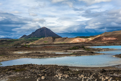 冰岛的火山景观
