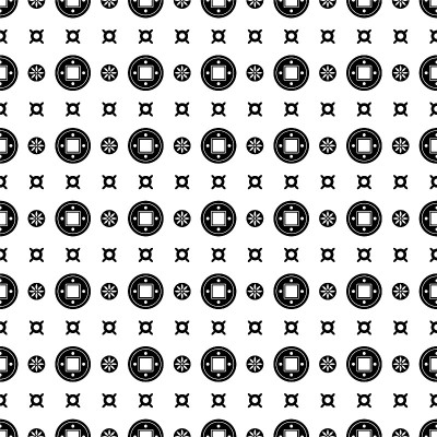 繁体中文、日文、亚洲矢量无缝图案。