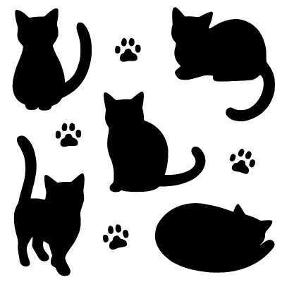 一套五猫剪影