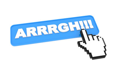 网页按钮”ARRRGH ! !“白色背景”。
