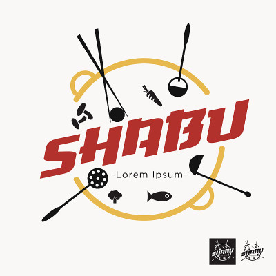 Shabu字母矢量插图