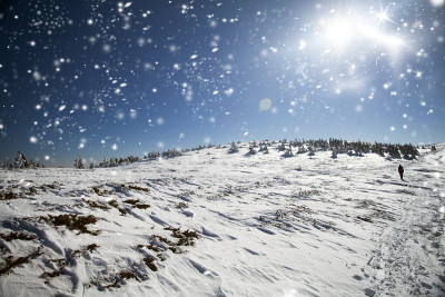 雪山中的山坡