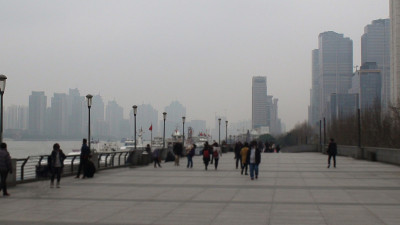 上海黄浦江和外滩南段