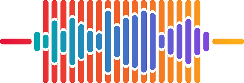 colorful sound wave flat design