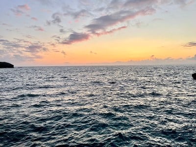 Mullion海港的日落
