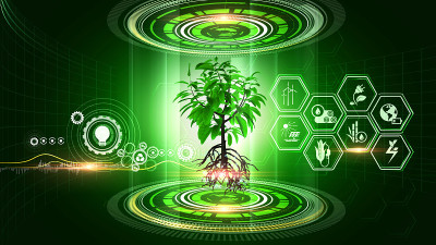 绿色能源概念虚拟现实
