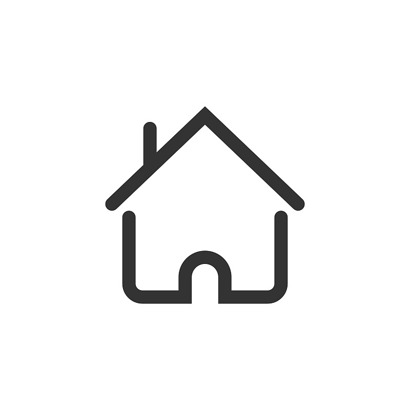 房屋建筑图标在平坦的风格。家庭公寓矢量插图在白色孤立的背景。住宅住宅经营理念。