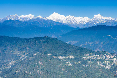 Kangchenjunga看来,甘托克