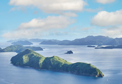 热带岛屿鸟瞰图