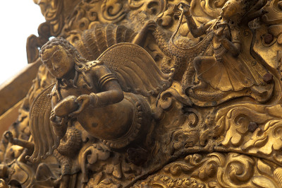 尼泊尔加德满都的Swayambhunath寺庙建筑群