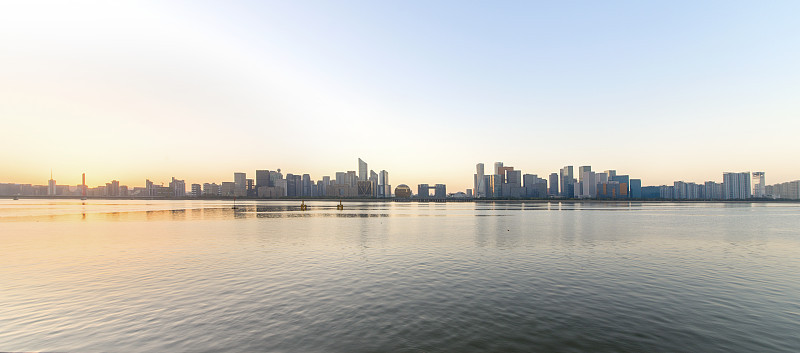 钱塘江新城，城市天际线，杭州，中国