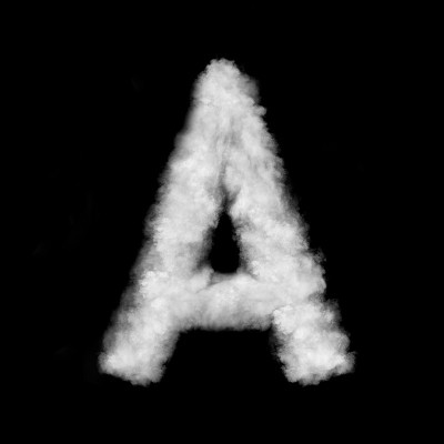 字母A组成的云