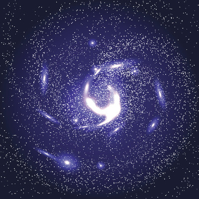 星系，星云，宇宙和效应隧道螺旋