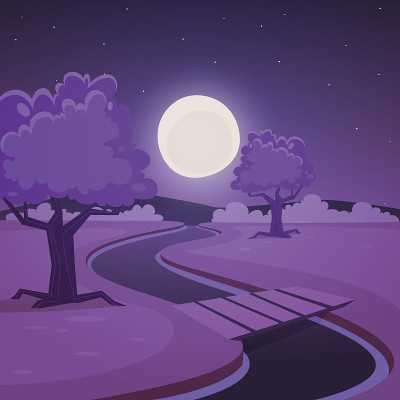卡通夜景观