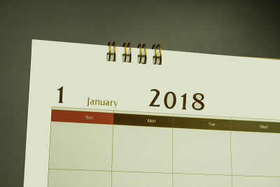 2018年月的日历页