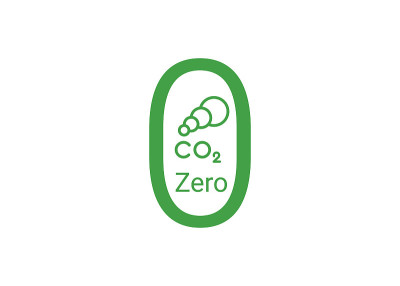Free neutral CO2 icon。绿色碳中性标志。零碳排放标签。矢量插图邮票