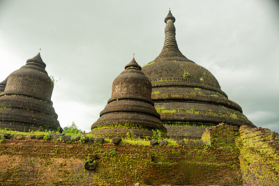 作为缅甸Mrauk U地标的一座佛寺