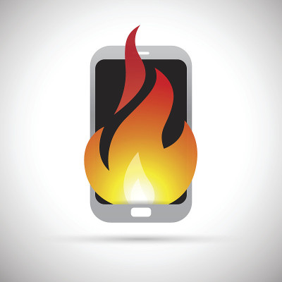 电话着火了