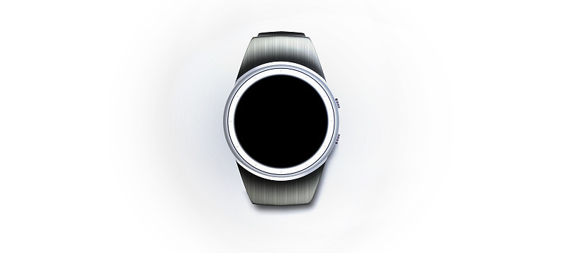 watchface向量。watchface形象。记时计向量。计时器向量。智能手表黑色硅胶