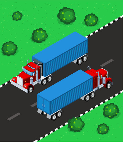 等距的卡车
