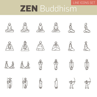 禅宗佛教线图标设置