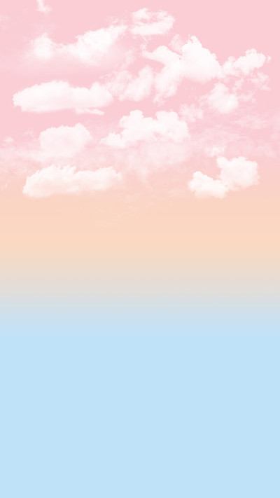 柔和的天空和白色的多云