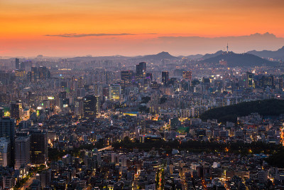 韩国首尔市区。